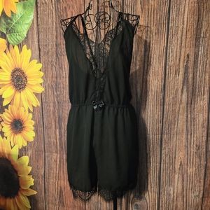 Shein Black Sleep Romper